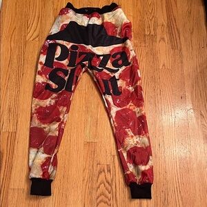 Pizza Print Pizza S**t Joggers size M Pizza Hut